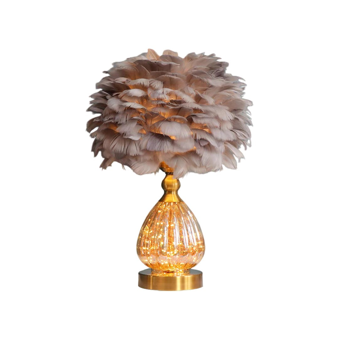 PlumeLux — Nordic Feather Table Lamp