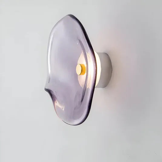 Curved Glass LED Wall Sconce | 4 Colors | Qonforta