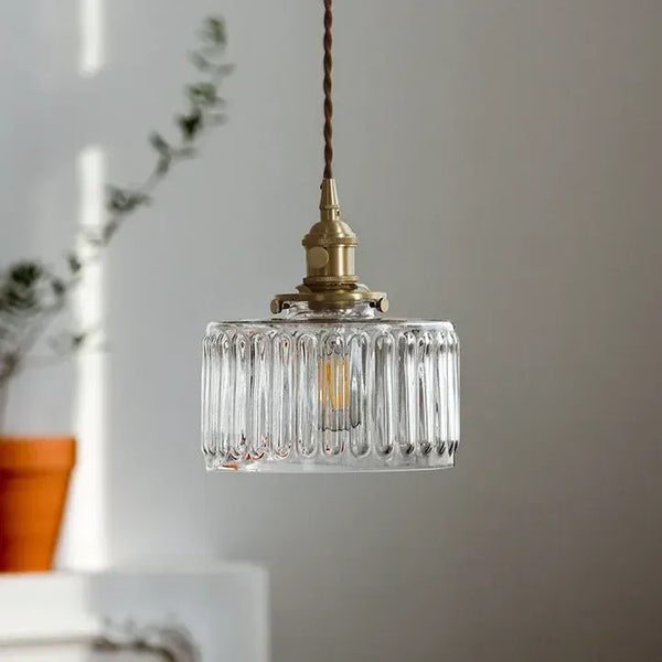 Vintage Minimalist Glass Pendant Light | 2 Colors | Qonforta
