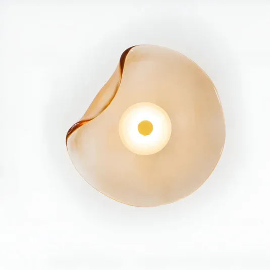 Curved Glass LED Wall Sconce | 4 Colors | Qonforta