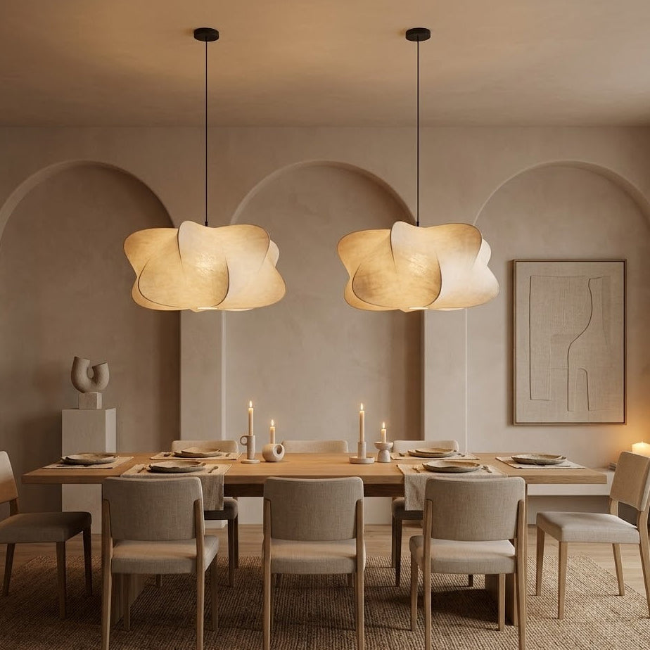 Wabi-Sabi Silk Pendant Light | 3 Sizes | Qonforta