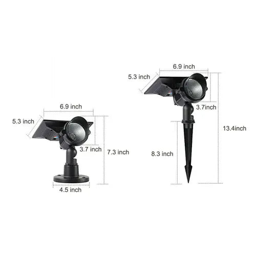 Qonforta SolarGlow Solar Spike Light — RGB & Warm White, IP54, 10H Battery