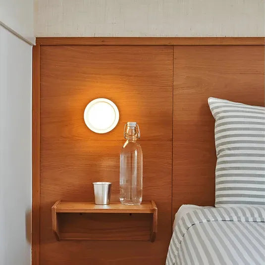 Dimple Glass Wall Light | Dusk-to-Dawn Sensor | 3 Colors | Qonforta