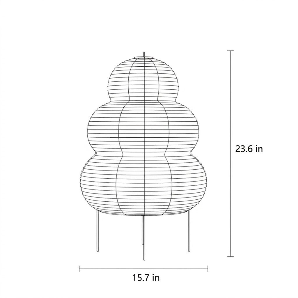 Japanese Rice Paper Table Lamp | Japandi Style | Qonforta