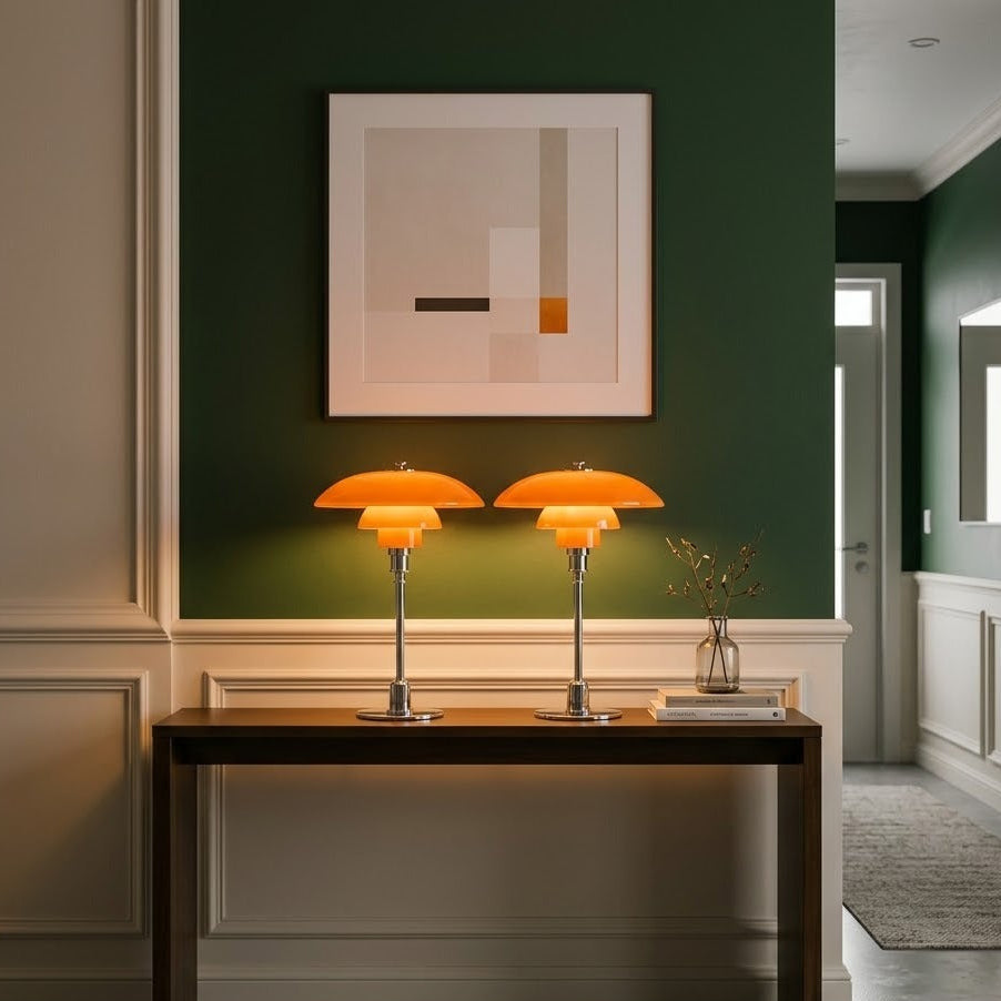 Nordic Glow Glass Table Lamp | 4 Colors | Qonforta