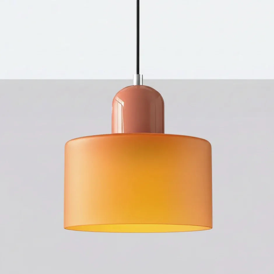 Nordic Circular Glass Pendant Light | 4 Colors | Qonforta