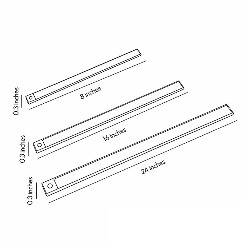 Motion Sensor Under Cabinet Light | USB Rechargeable, 3 Sizes | Qonforta