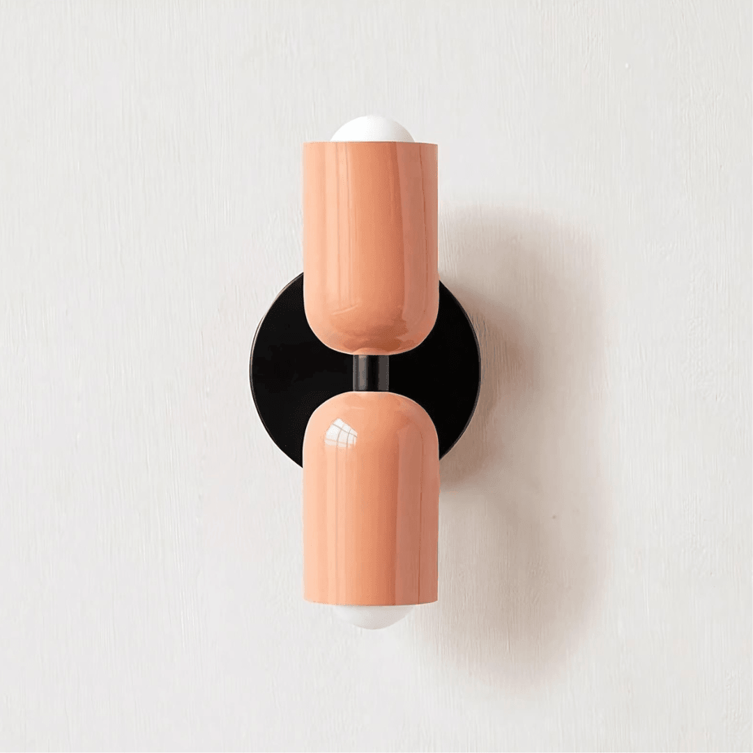 Metal Wall Sconce 2-Light Macaron – 13 Color Combos | Qonforta