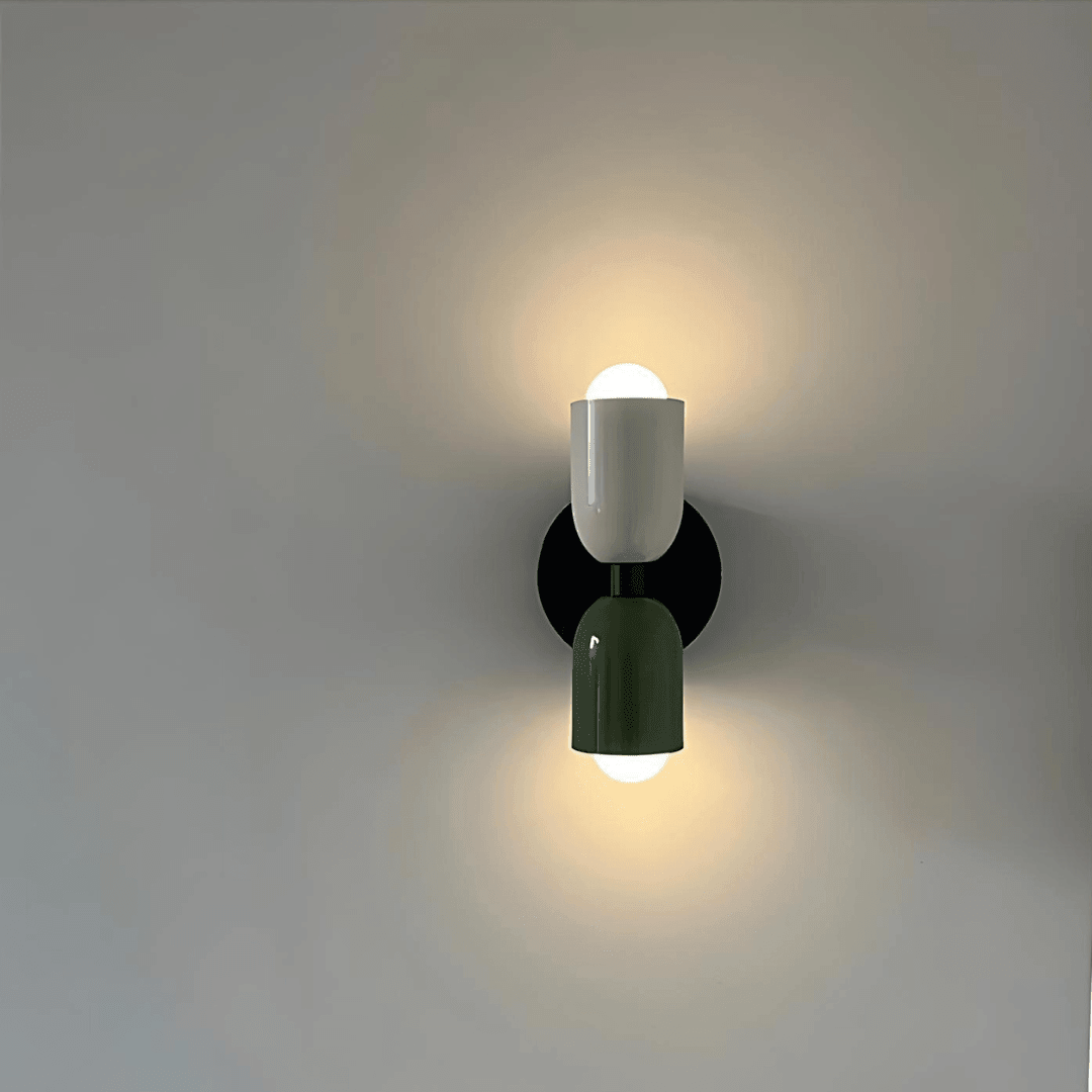 Metal Wall Sconce 2-Light Macaron – 13 Color Combos | Qonforta