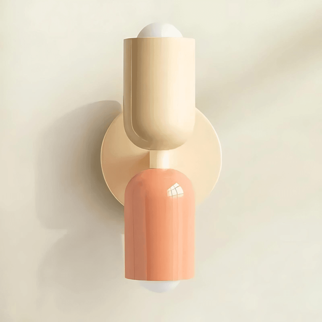 Metal Wall Sconce 2-Light Macaron – 13 Color Combos | Qonforta