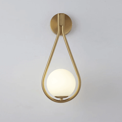 Teardrop Globe Wall Sconce in Brass or Black | Qonforta