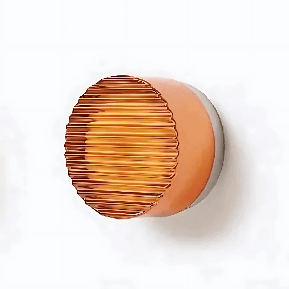 Hera wall sconce Style A in orange ribbed glass