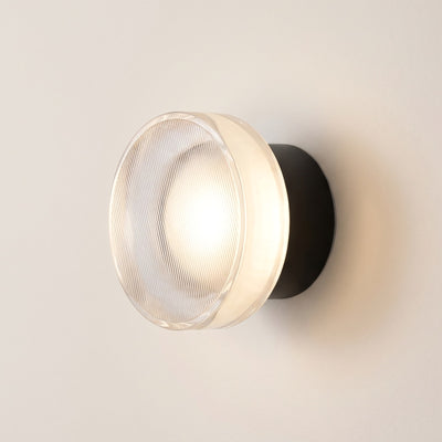 Hera Round Glass LED Wall Sconce in 5 Colors | Qonforta