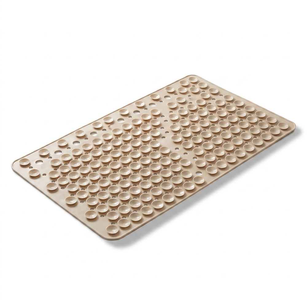 Underside of the Acquasicura shower mat with suction cups