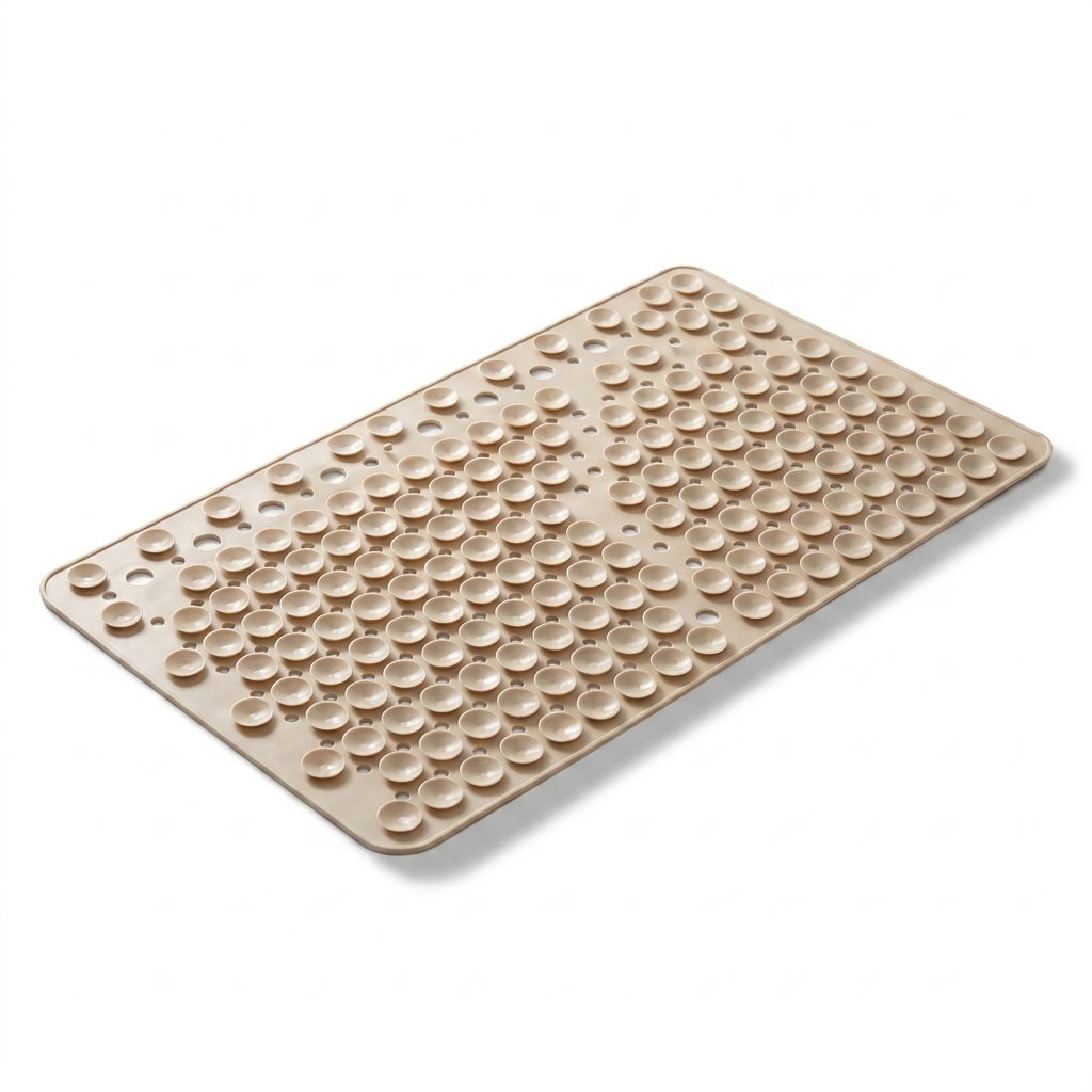 Underside of the Acquasicura shower mat with suction cups