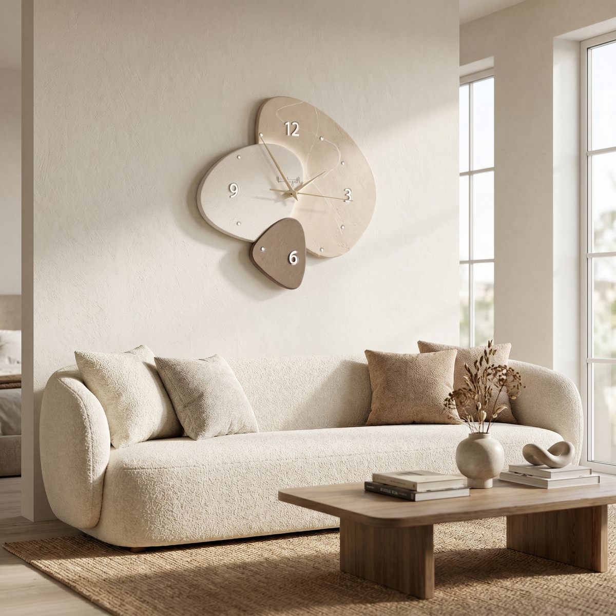 Silenza Pebble Wall Clock - Silent, 2 Sizes | Qonforta