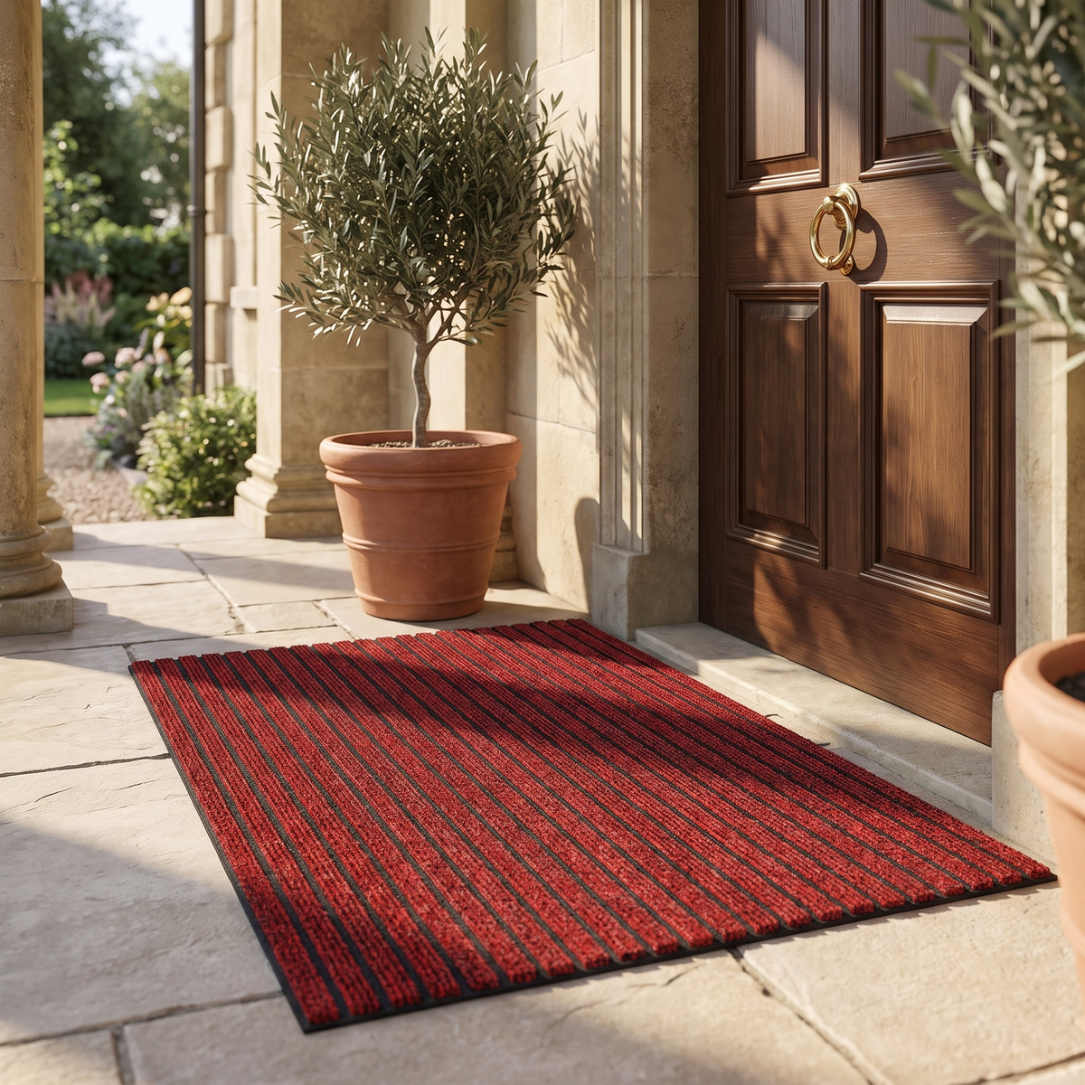 Riga Nobile Ribbed Doormat - Non-Slip PVC, 2 Sizes | Qonforta