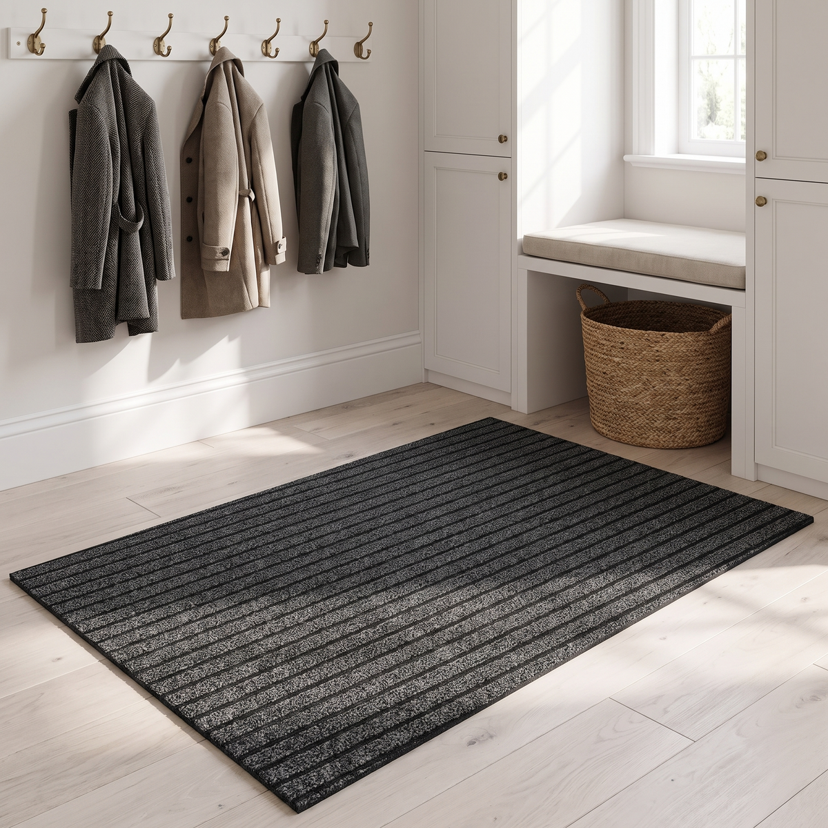 Riga Nobile Ribbed Doormat - Non-Slip PVC, 2 Sizes | Qonforta