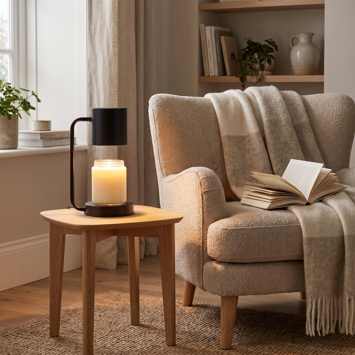 Tepore Dorato Candle Warmer Lamp - Timer or Rotary | Qonforta