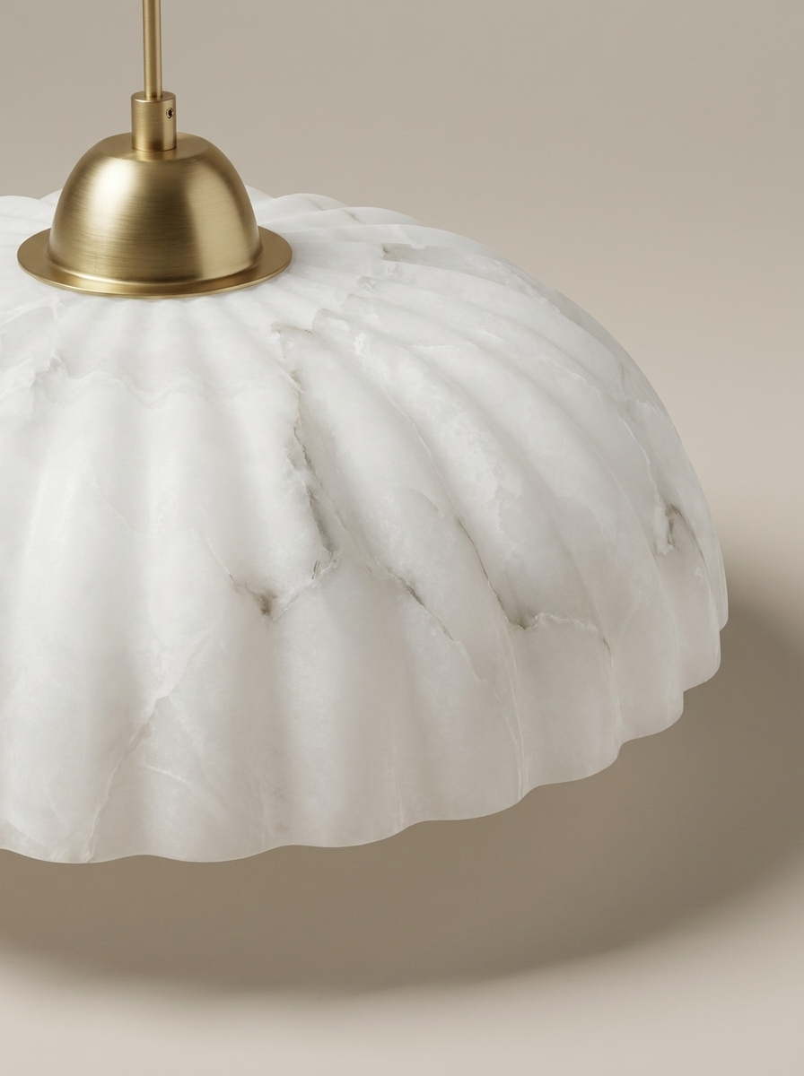 Orielle organic pendant light close-up hero shot