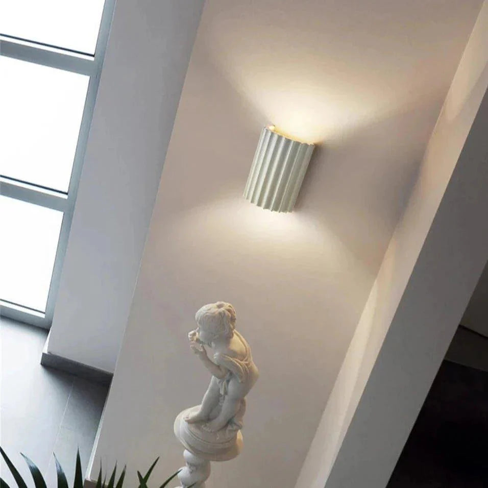 Resin Wall Sconce 2-Light Up Down Knob Switch – 4 Colors | Qonforta