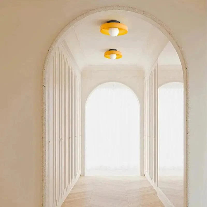 Glass Flush Mount Ceiling Light – 3 Colors, 2 Sizes | Qonforta