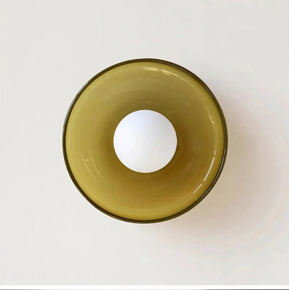 Glass Flush Mount Ceiling Light – 3 Colors, 2 Sizes | Qonforta