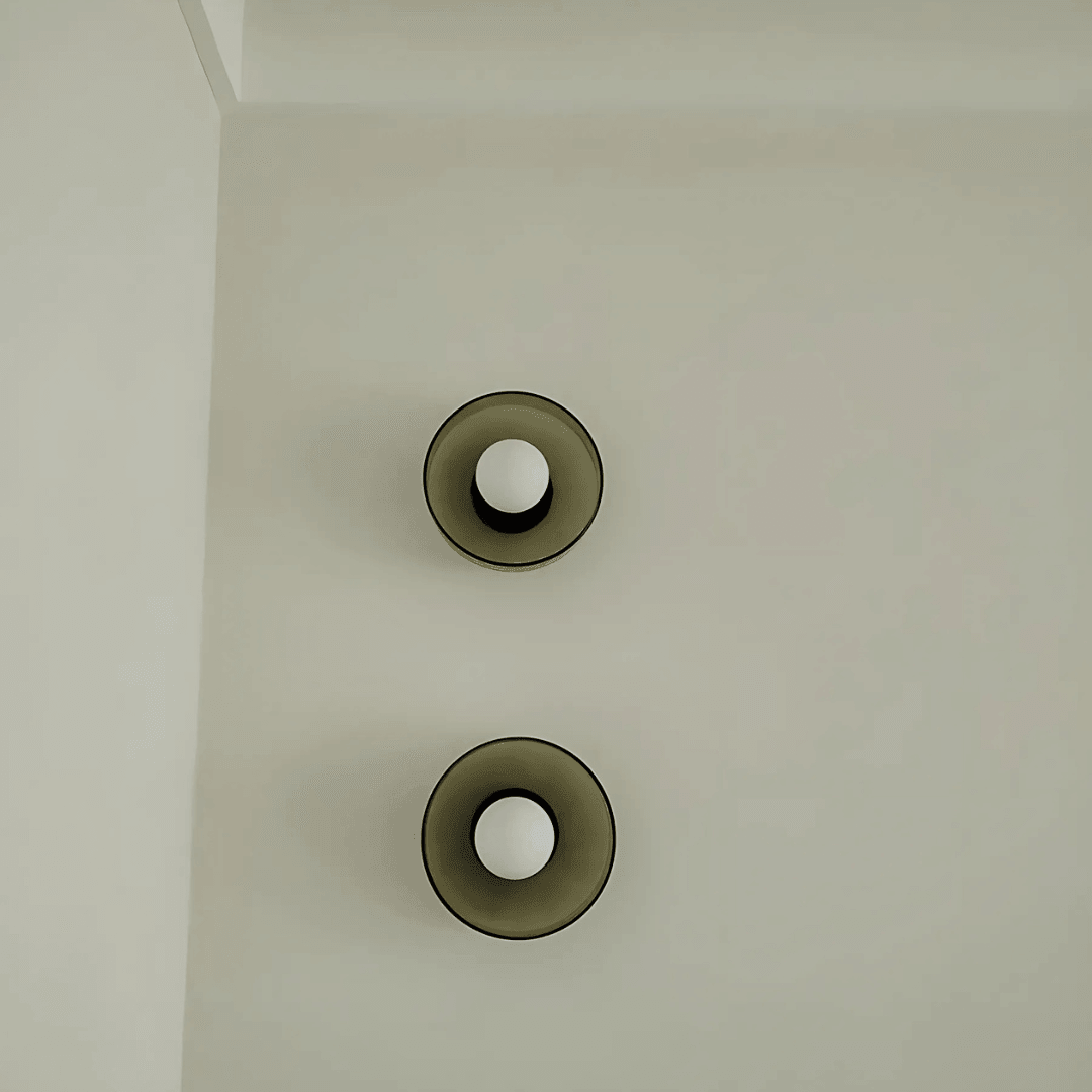 Glass Flush Mount Ceiling Light – 3 Colors, 2 Sizes | Qonforta