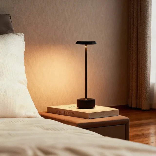Cordless Table Lamp Rechargeable Dimmable – Gold Silver Black | Qonforta