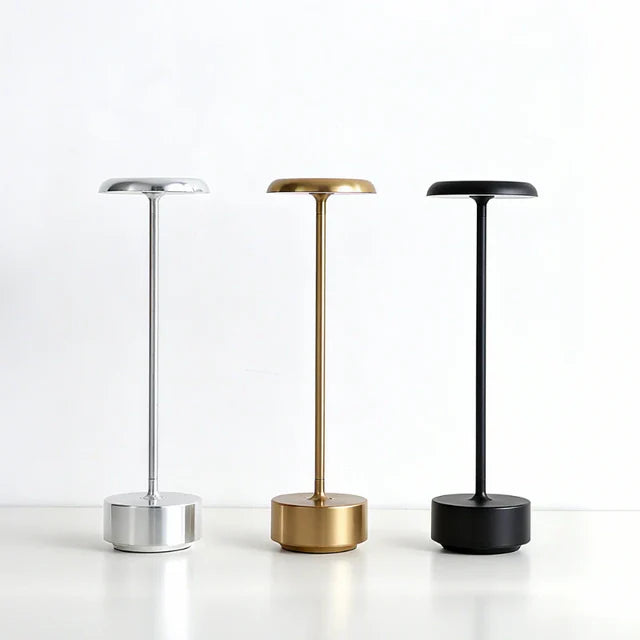 Cordless Table Lamp Rechargeable Dimmable – Gold Silver Black | Qonforta