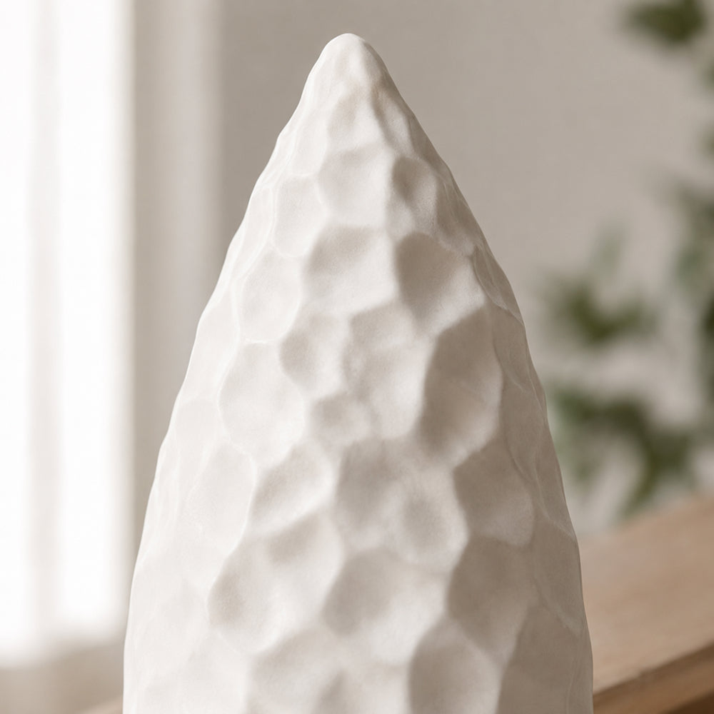 Avelor Sculpted Form Vase - Ribbed Ceramic, 2 Sizes | Qonforta
