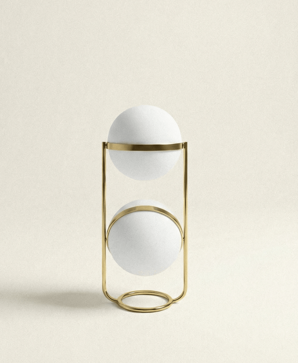 Steel Tiered Floor Lamp LED – Silver, Brass, Vintage | Qonforta