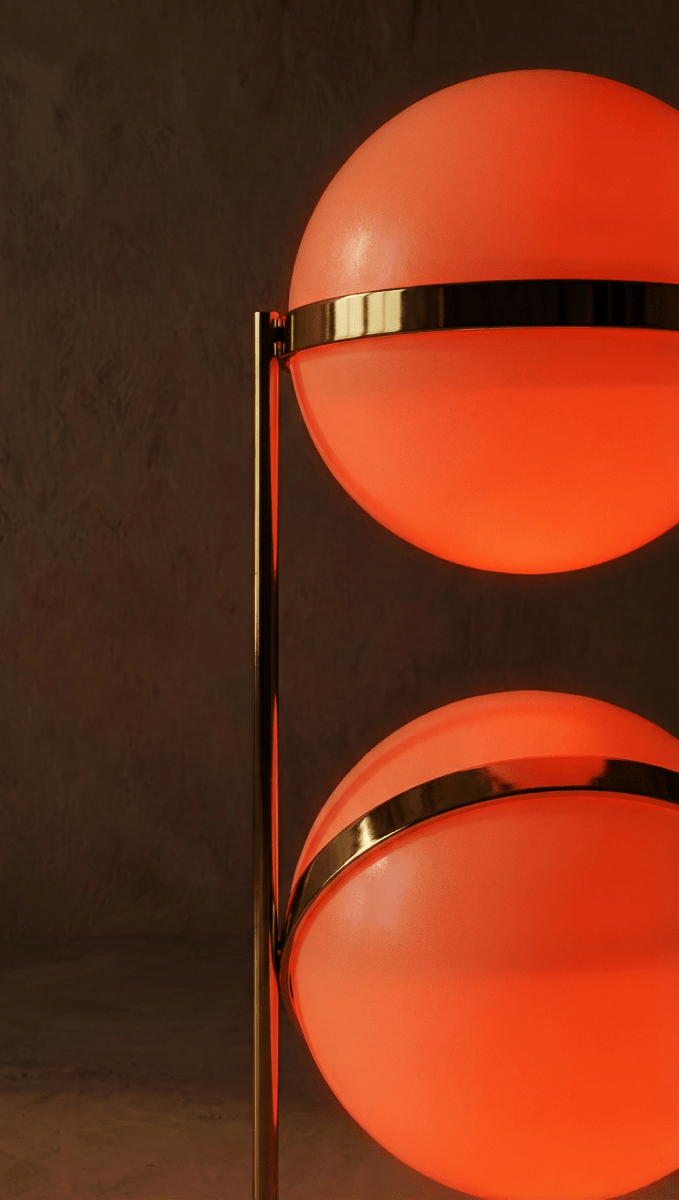 Steel Tiered Floor Lamp LED – Silver, Brass, Vintage | Qonforta