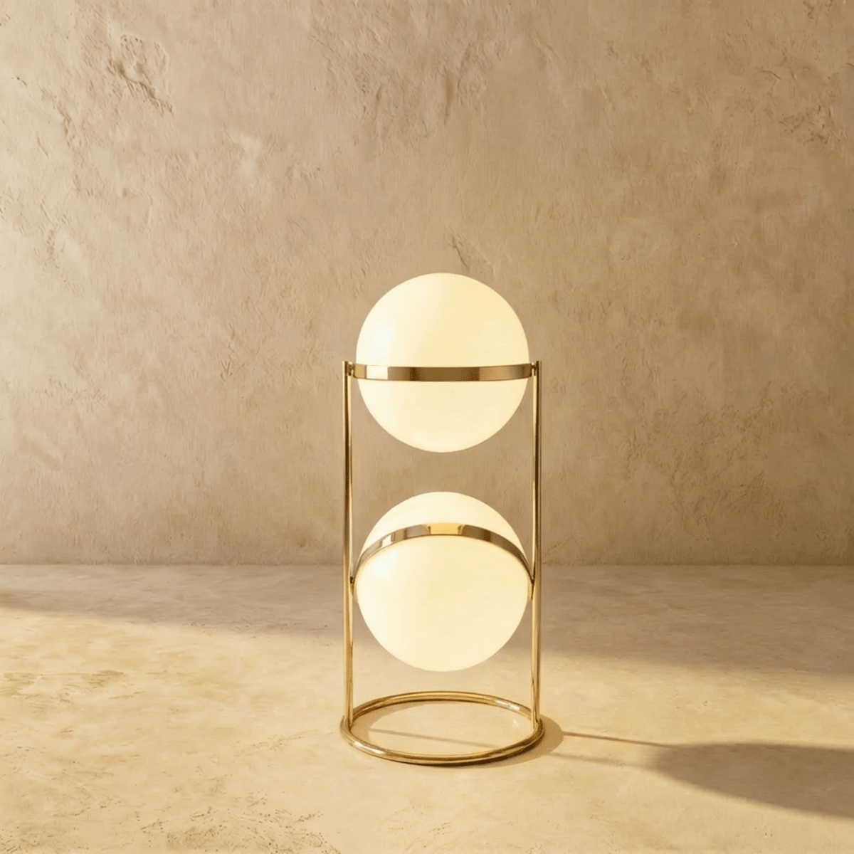 Steel Tiered Floor Lamp LED – Silver, Brass, Vintage | Qonforta