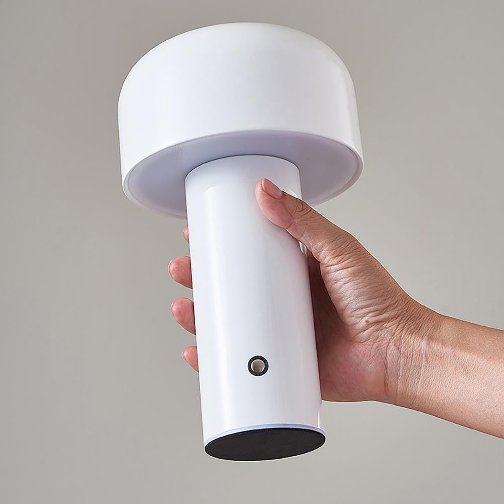 Retro Italian mushroom portable table lamp detail of the connection point