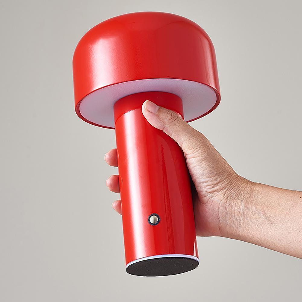 Retro Italian mushroom portable table lamp top-down view of the upper surface
