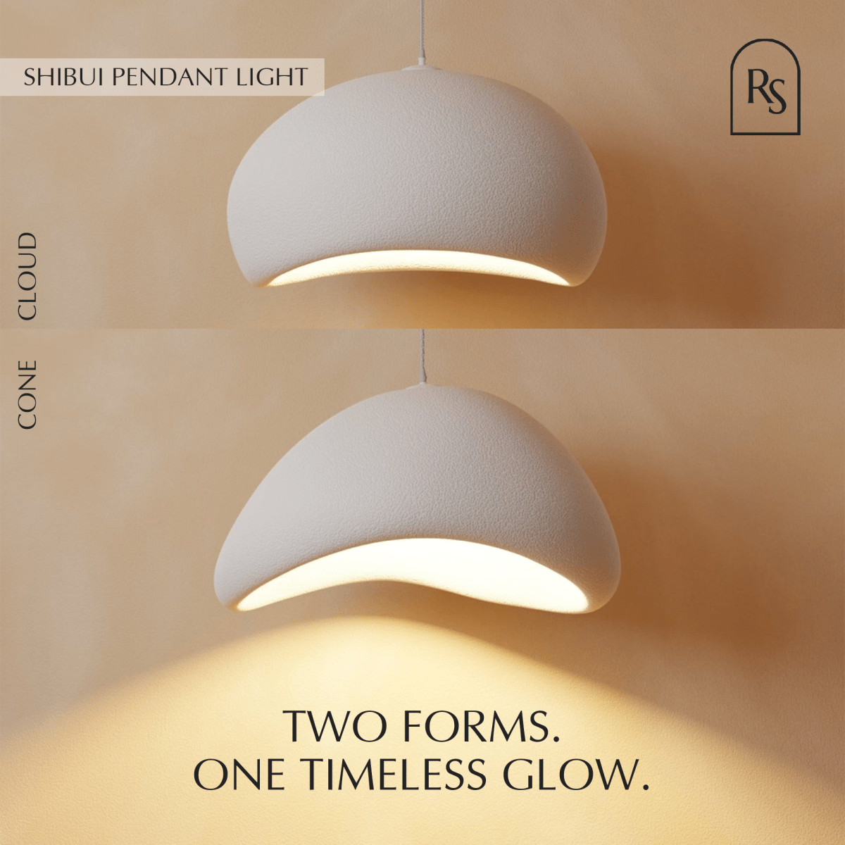 Sculpted Resin Cloud Pendant Light – Dimmable, 6 Sizes | Qonfortav