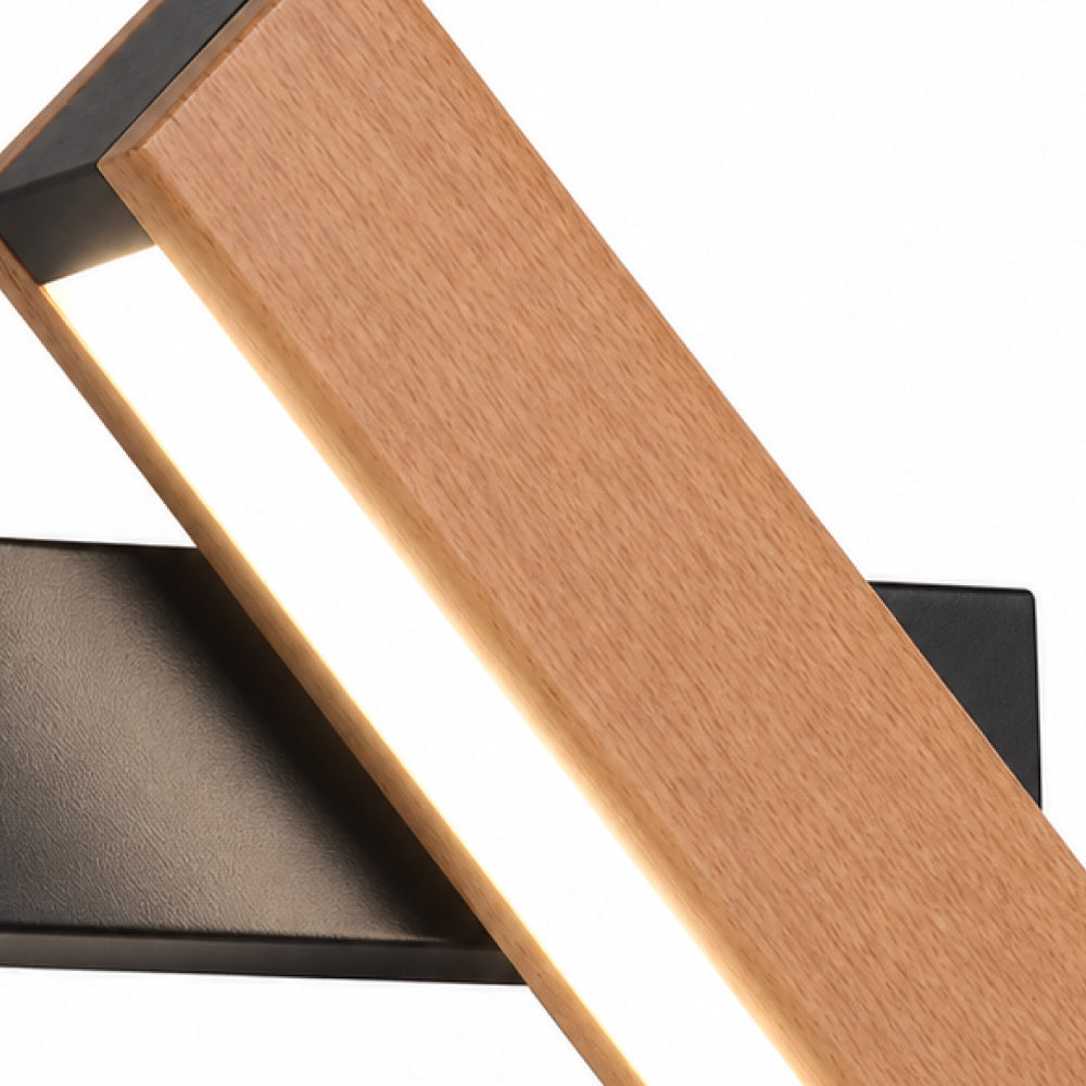 Velaro Wood LED Wall Sconce – 3 Light Colors | Qonforta
