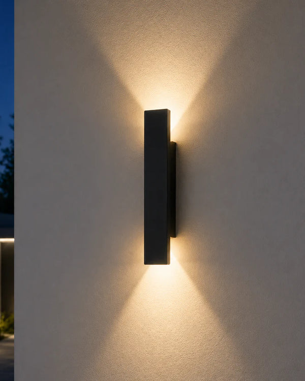 Nordic Up Down Outdoor Wall Sconce | 2 Sizes & 3 Light Modes | Qonforta