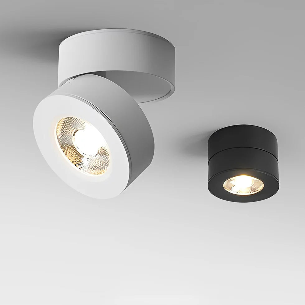 Pivot Surface Mount Spotlight | Black & White, 2 Light Modes | Qonforta