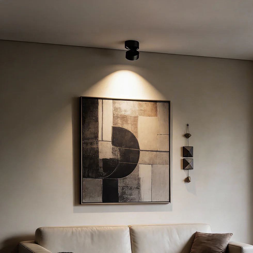 Pivot Surface Mount Spotlight | Black & White, 2 Light Modes | Qonforta