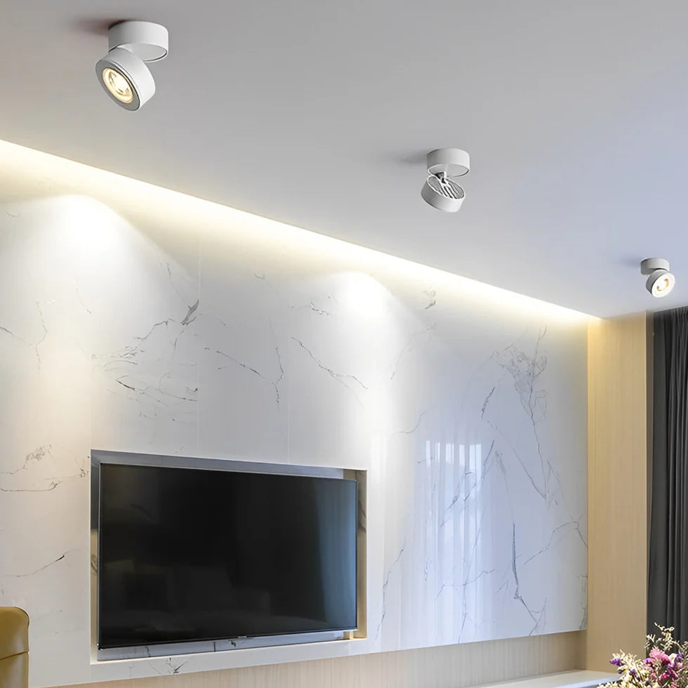 Pivot Surface Mount Spotlight | Black & White, 2 Light Modes | Qonforta