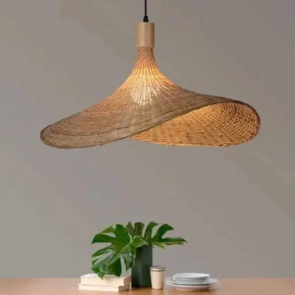Bamboo Pendant Light Balinese Handwoven Shade – 3 Sizes | Qonforta