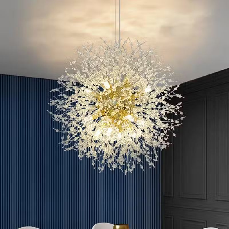 Crystal Flower Pendant Light 8-16 Light – Chrome & Gold | Qonforta