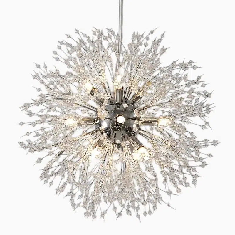 Crystal Flower Pendant Light 8-16 Light – Chrome & Gold | Qonforta