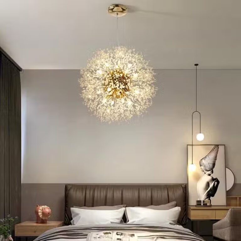 Crystal Flower Pendant Light 8-16 Light – Chrome & Gold | Qonforta