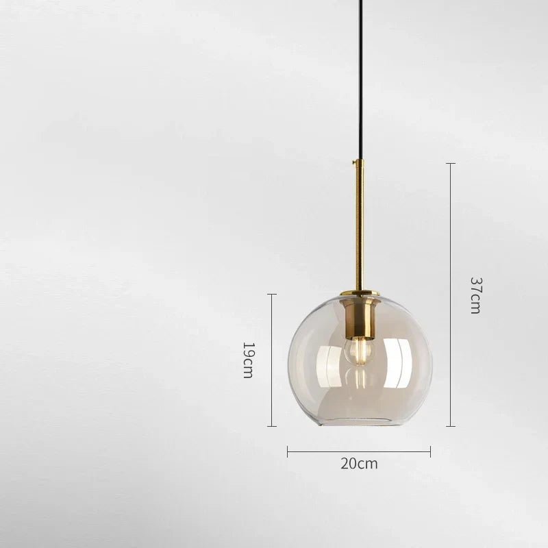 Nordic Glass Pendant Light – 8 Minimalist Shade Shapes | Qonforta