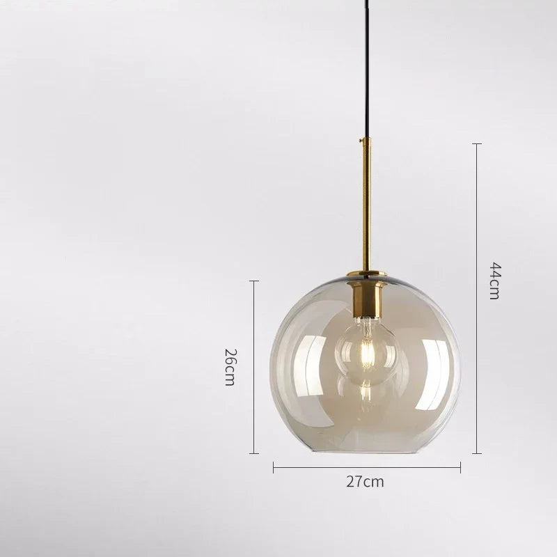 Nordic Glass Pendant Light – 8 Minimalist Shade Shapes | Qonforta