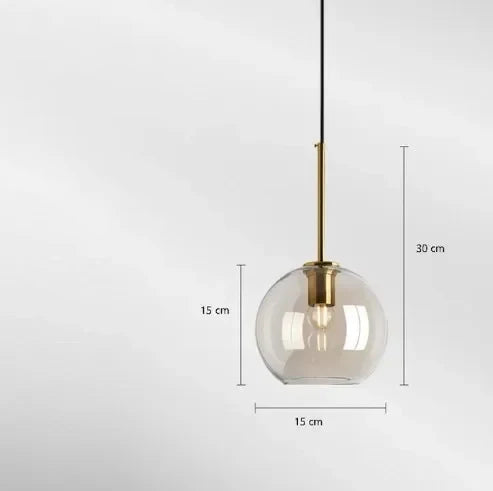 Nordic Glass Pendant Light – 8 Minimalist Shade Shapes | Qonforta