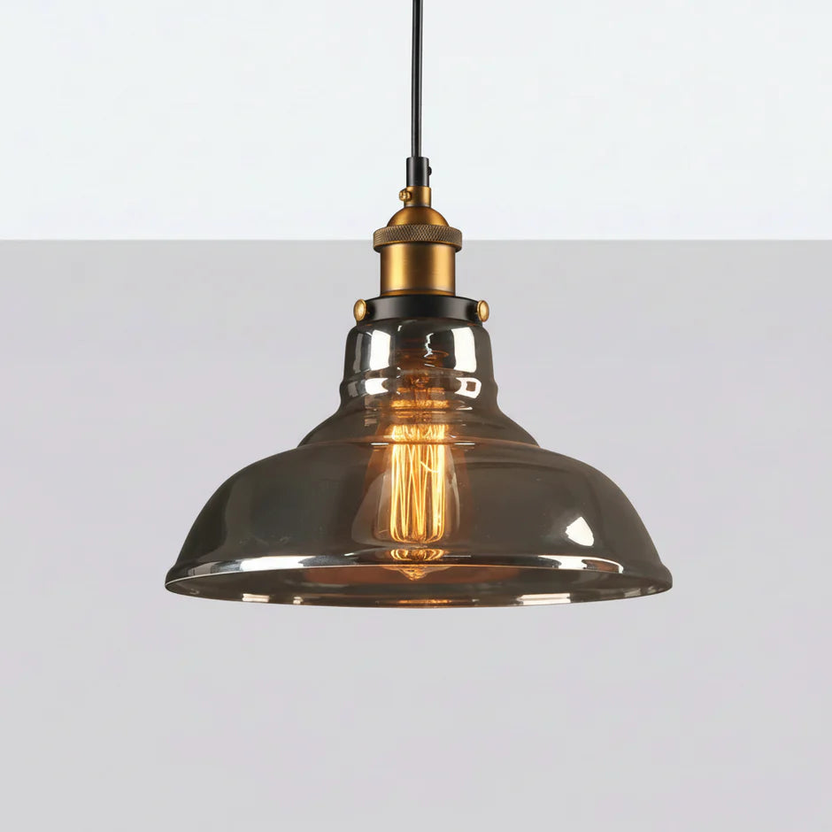 Industrial Glass Pendant Light | 3 Colors | Qonforta